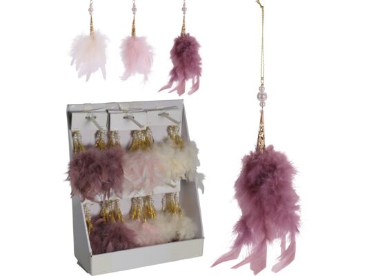 Zawieszka piórka 20 cm 2 sztuki mix
