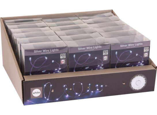 Lampki choinkowe Micro LED 100 zimny biały