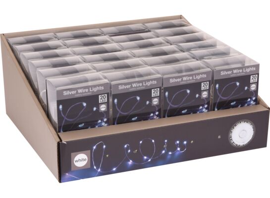 Lampki choinkowe Micro LED 20 zimny biały