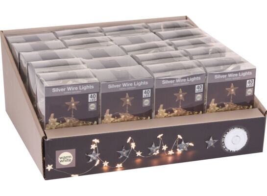 Lampki choinkowe Micro LED 40 ciepły biały kształty