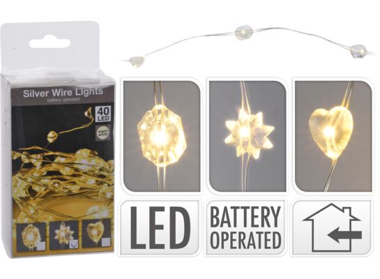 Łańcuch świetlny Micro LED 40 ciepły biały