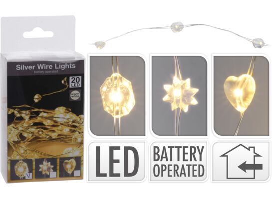 Łańcuch świetlny Micro LED 20 ciepły biały