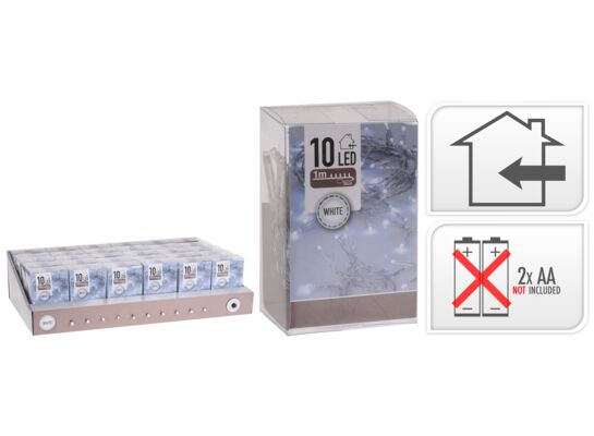 Lampki choinkowe LED 10 zimny biały