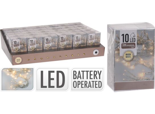 Lampki choinkowe LED 10 ciepły biały