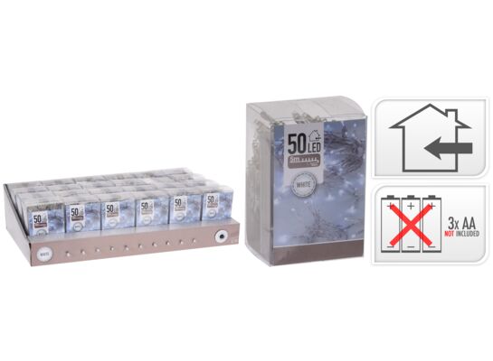 Lampki choinkowe LED 50 zimny biały