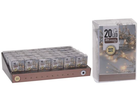 Lampki choinkowe LED 20 ciepły biały