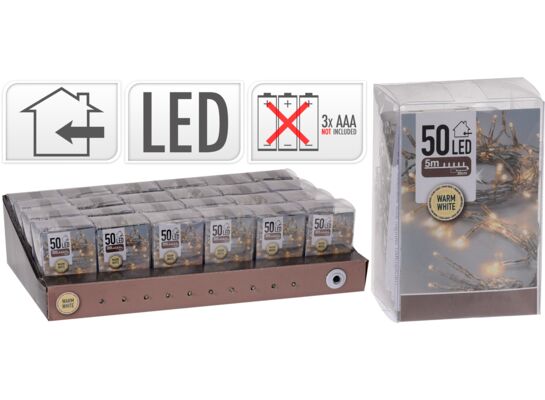 Lampki choinkowe LED 50 ciepły biały