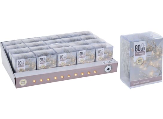 Lampki choinkowe LED 80 ciepły biały