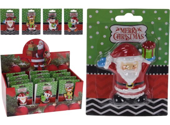 Figurka świąteczna z magnesem 6,5 cm mix