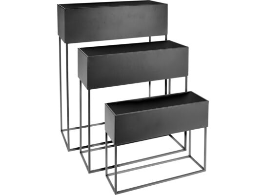 Kwietnik metalowy 3 sztuki 64 x 20 x 50 cm