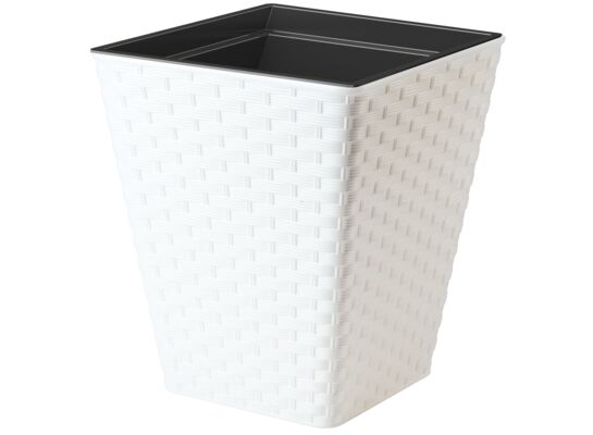 Donica RATTANA kwadrat 35 biały