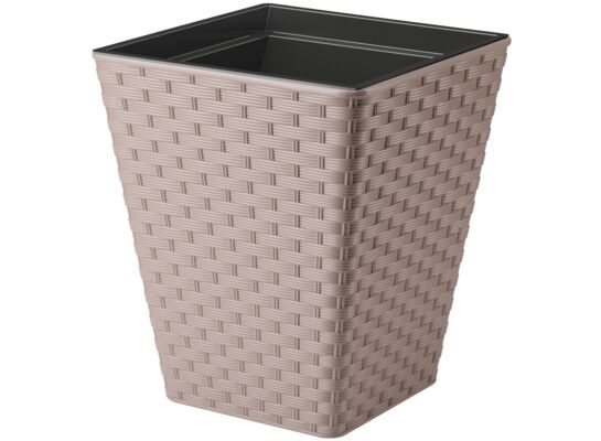 Donica RATTANA kwadrat 35 beżowy