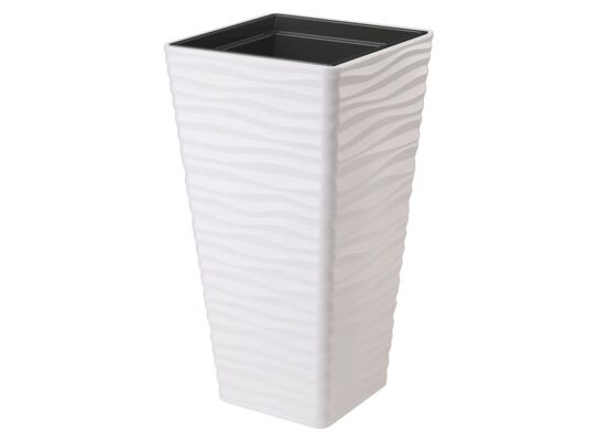 Donica SAHARA DUNES SLIM kwadrat 35 biały