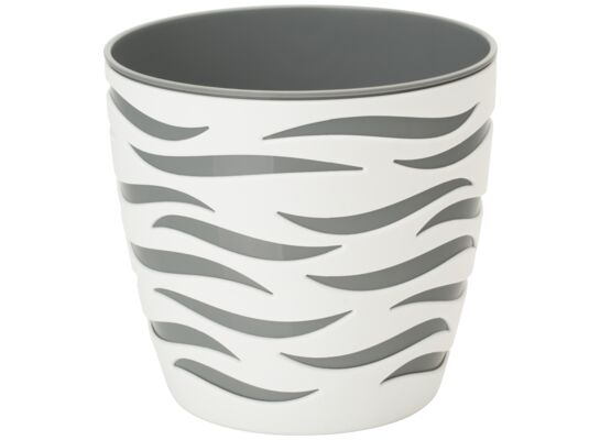 Doniczka SAHARA DUO 18 biały + beton