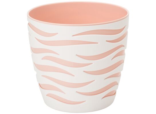 Doniczka SAHARA DUO 18 biały + cielisty