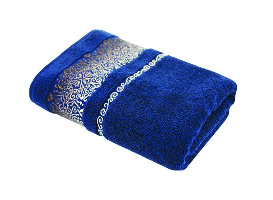 Ręcznik łazienkowy Arabesca 90 x 50 Granat bawełna TEXPOL