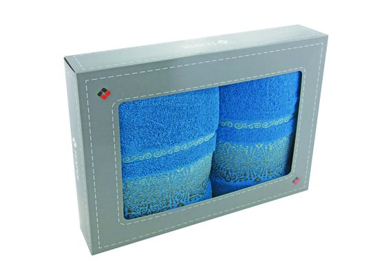 Zestaw ręczników łazienkowych Arabesca 50 x 90 + 70 x 140 Jeans bawełna TEXPOL