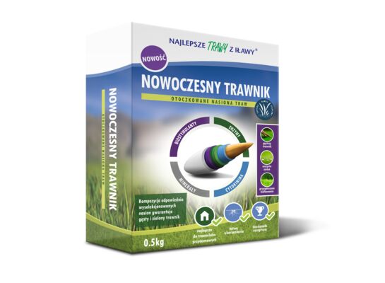 Mieszanka Nowoczesny trawnik 0,5 kg karton Najlepsze Trawy z Iławy