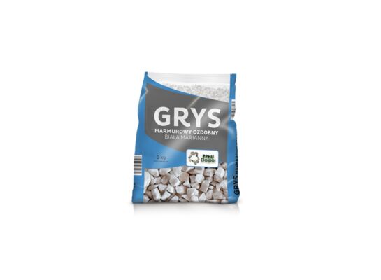 Grys marmurowy biały 4-10 mm 2 kg