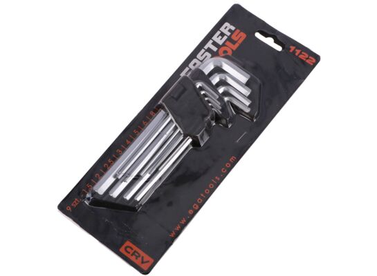 Klucze imbusowe długie 9 sztuk FASTER TOOLS