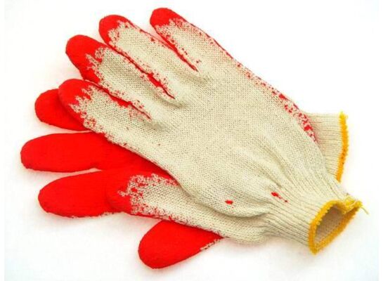 Rękawice bawełniane wampirki czerwono-białe S-L