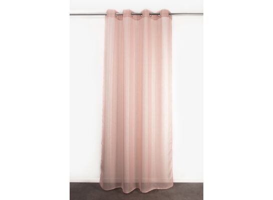 Firana na przelotkach 135 x 260 cm różowa