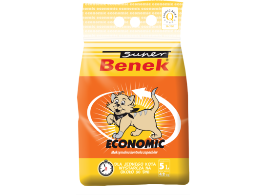 Żwirek bentonitowy dla kota 5 l Super Benek Economic