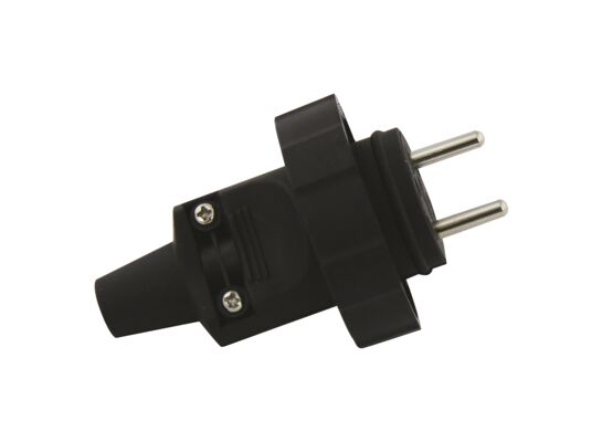 Wtyczka prosta IP65 guma czarna