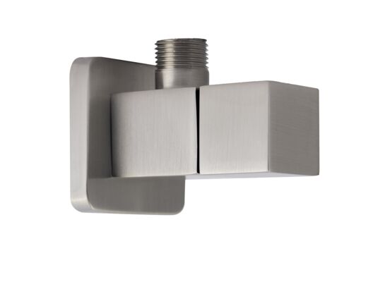 Zawór kątowy ZKSS kwadratowy 1/2" x 3/8" nikiel szczotkowany Loge