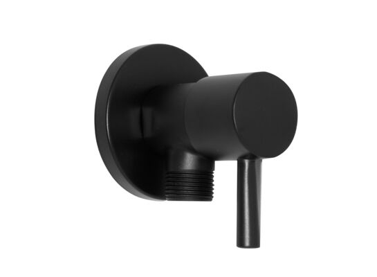 Zawór kątowy ZOCZ okrągły 1/2" x 3/8" czarny Loge