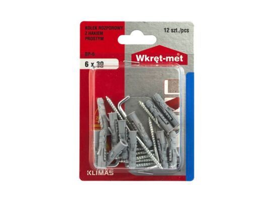 Kołek rozporowy z hakiem prostym 6,0 x 30 Wkręt-met