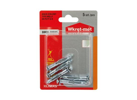 Kołek stalowy typu "molly" M4 x 45 Wkręt-met