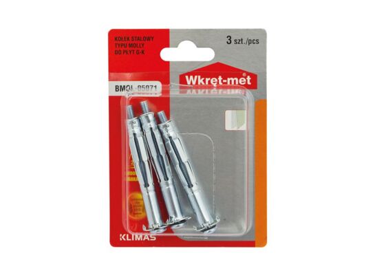 Kołek stalowy typu "molly" M5 x 71 Wkręt-met