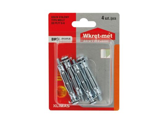 Kołek stalowy typu "molly" M5 x 58 Wkręt-met