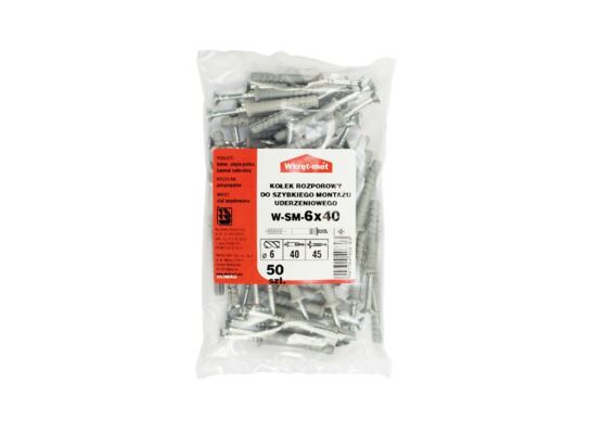 Kołek szybkiego montażu 6 x 40 Wkręt-met