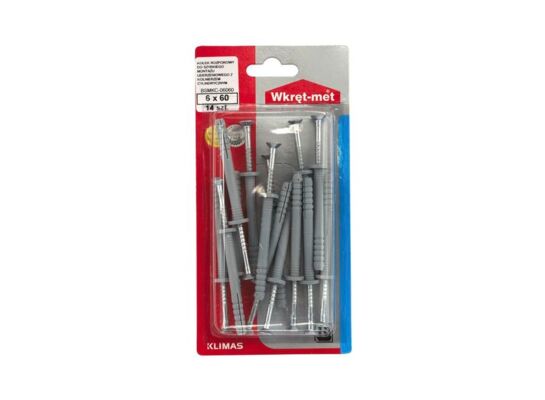 Kołek szybkiego montażu z kołnierzem cylindrycznym 6 x 60 Wkręt-met