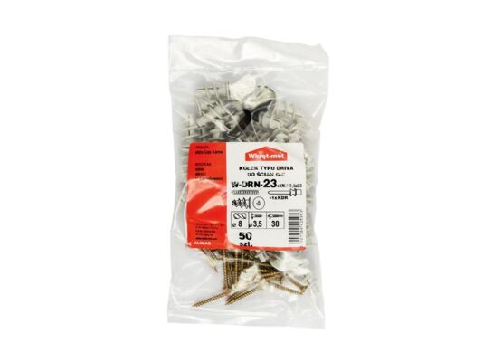 Kołek tworzywowy typu "driva" z wkrętem Wkręt-met