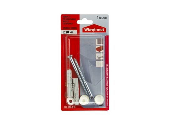 Komplet do mocowania muszli ustępowej 10 x 50 Wkręt-met