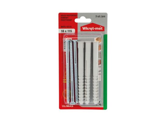 Kołek ramowy rozporowy z wkrętem z łbem stożkowym 10 x 115 Wkręt-met