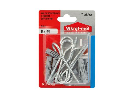 Kołek rozporowy z hakiem półpełnym 8,0 x 40 Wkręt-met