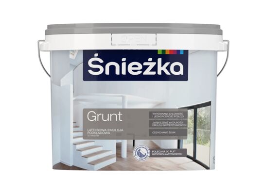 Lateksowa emulsja podkładowa Grunt biały 15 l Śnieżka