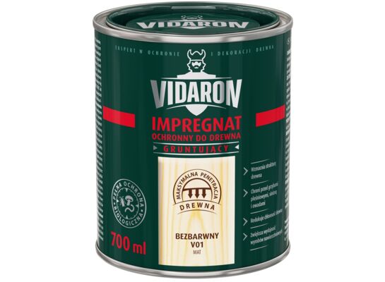 Impregnat Ochronny do drewna Gruntujący bezbarwny 0,7 l VIDARON
