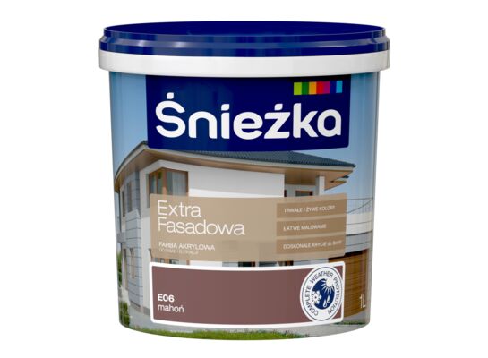 Farba Extra Fasadowa E06 mahoń 1 l Śnieżka
