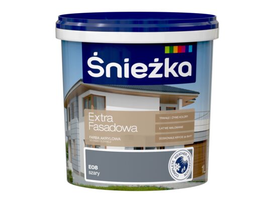 Farba Extra Fasadowa szary E08 1 l Śnieżka