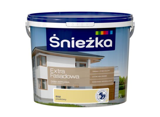 Farba Extra Fasadowa E02 piaskowy 5 l Śnieżka