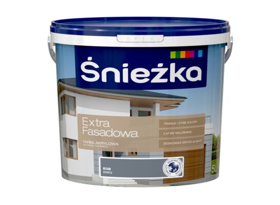Farba Extra Fasadowa szary E08 5 l Śnieżka