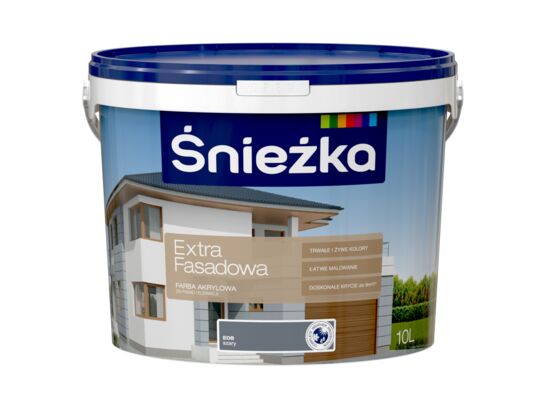 Farba Extra Fasadowa szary E08 10 l Śnieżka