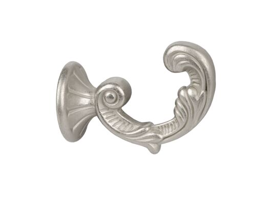 Haczyk metalowy ozdobny satyna nikiel 30 mm Bojanek