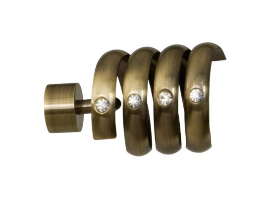 Zakończenie mosiądz antyczny SPIRALA 19 mm Bojanek