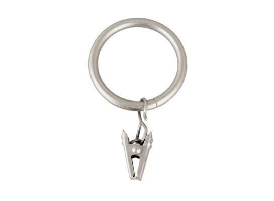 Kółka z żabką satyna nikiel 25 mm 10 sztuk Bojanek